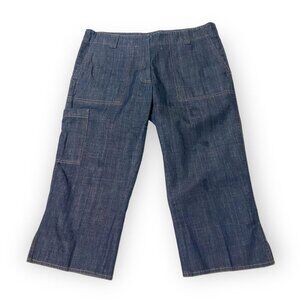 Vintage DKNY Chambray Cropped pants, Size 12 US